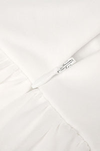 Draped Side Tail Slit Gown