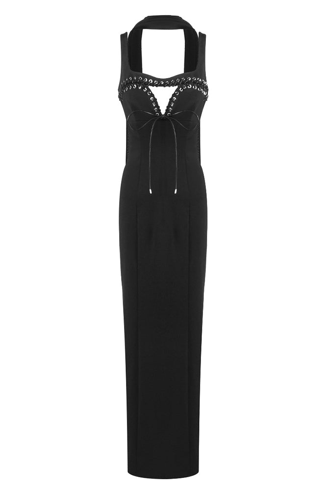 Embellished Cutout Maxi Dress – IULOVER