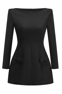 Fitted Gabardine Mini Dress