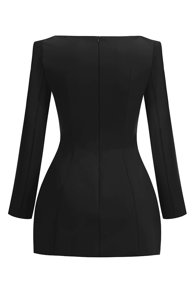 Fitted Gabardine Mini Dress