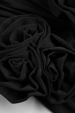 Black Floral Appliqu Cut Out Top And Jersey Leggings