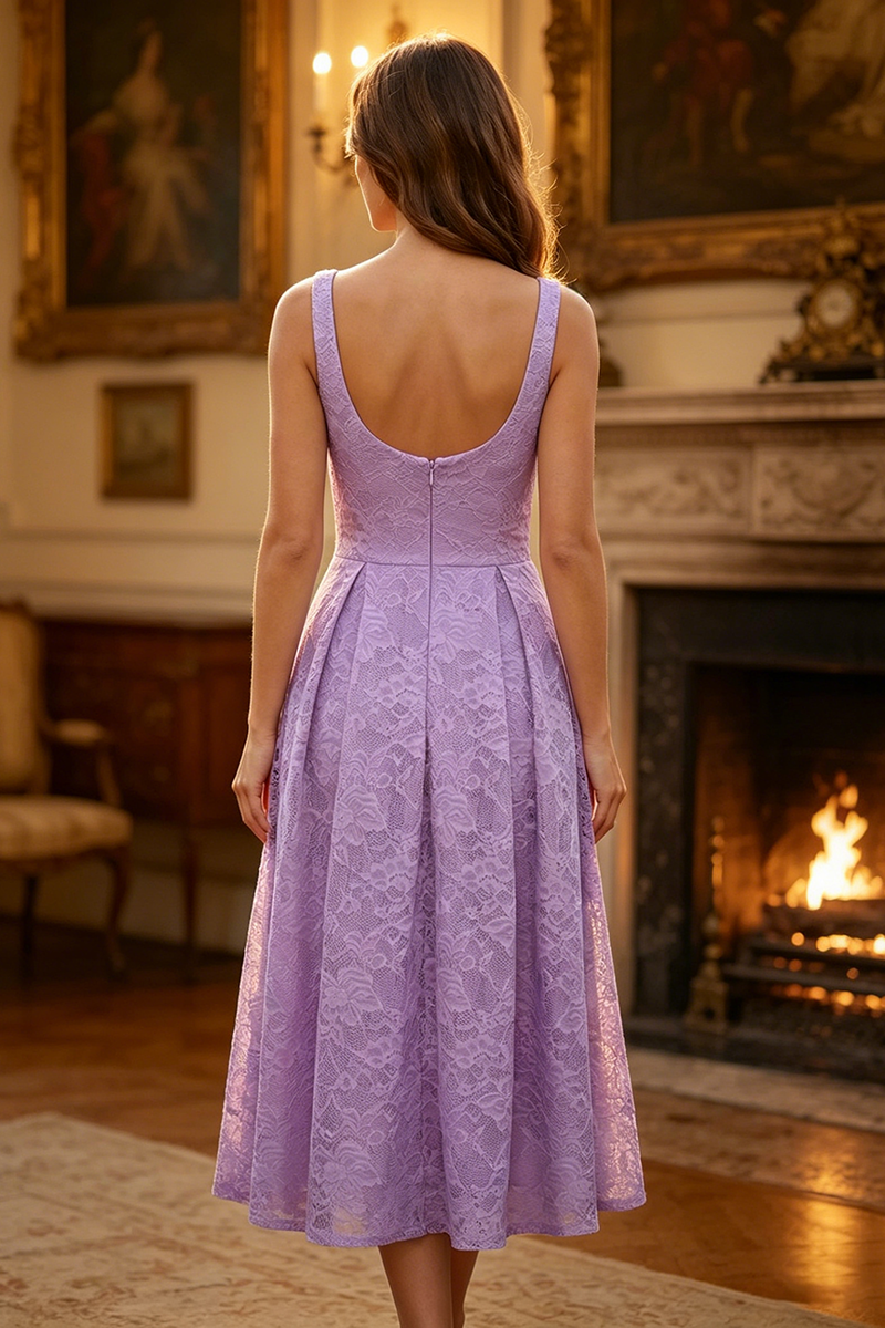 Floral Burnout Bridesmaid Dress in Lilac