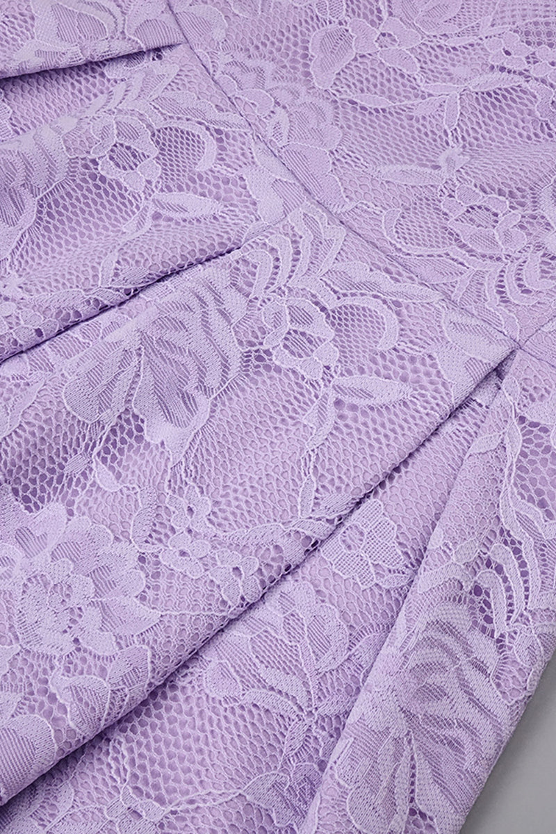 Floral Burnout Bridesmaid Dress in Lilac