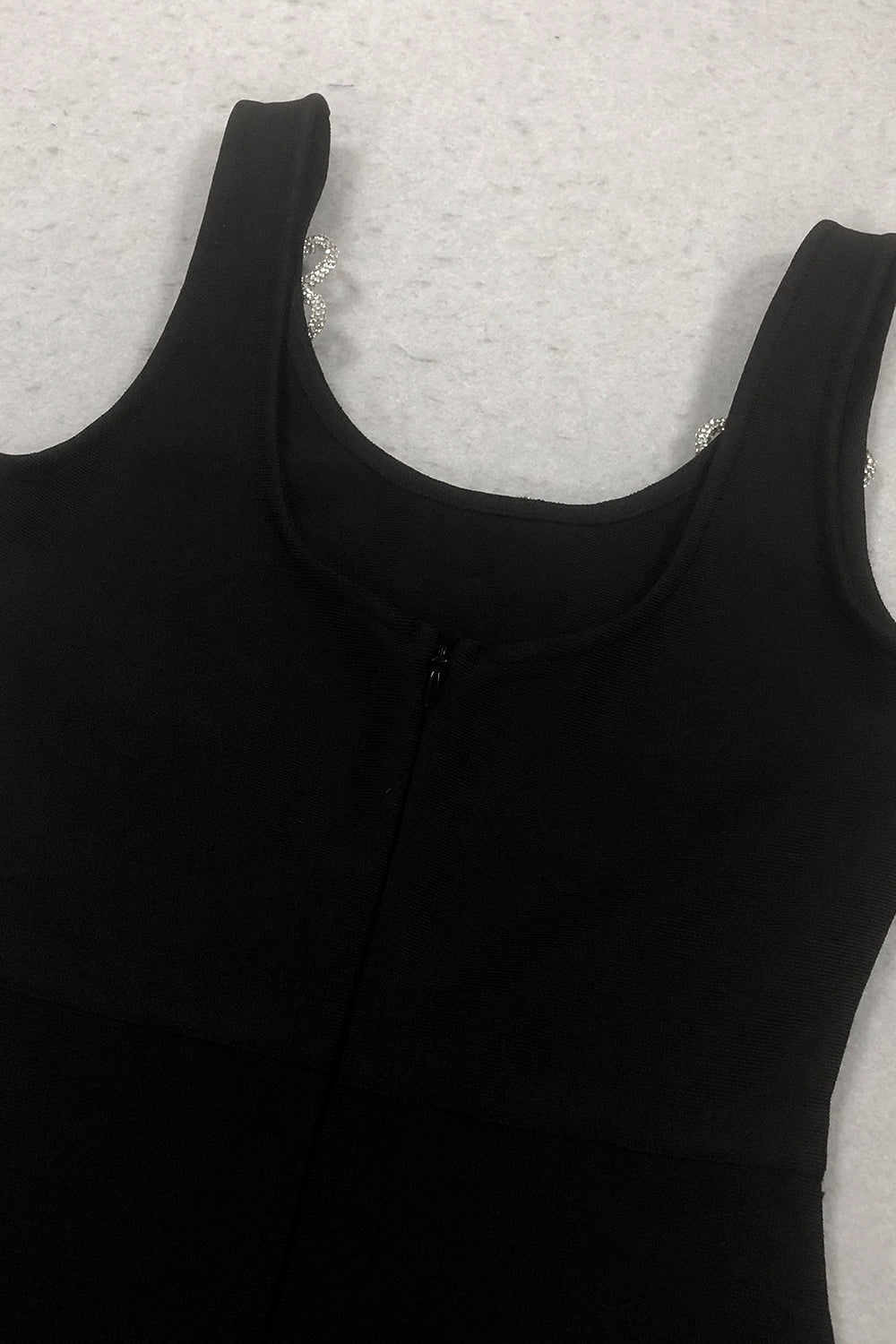 Floral Crystal Applique Body-Con Maxi Dress