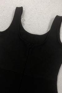 Floral Crystal Applique Body-Con Maxi Dress