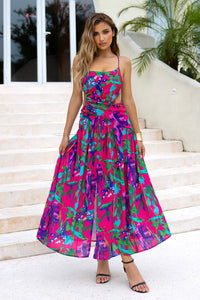 Floral Printed A-Line Maxi Dress