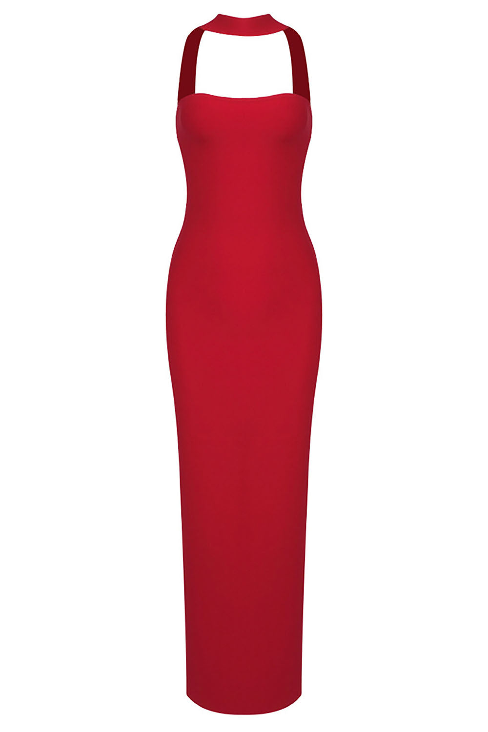Halter Backless Bandage Maxi Dress IULOVER Halter Backless Bandage Maxi Dress IULOVER