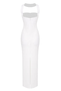 Halter Backless Bandage Maxi Dress IULOVER Halter Backless Bandage Maxi Dress IULOVER