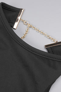 Halter Backless Colorblock Pleated Gown