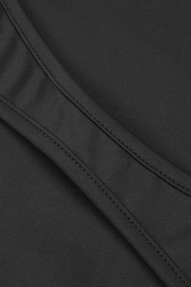 Halter Backless Colorblock Pleated Gown