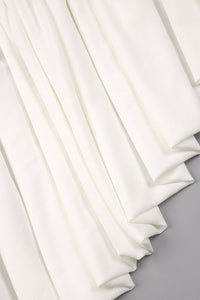 Halter Backless Gathered Maxi Dress in white