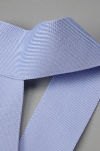 Halter Backless Mesh Bandge Mini Dress