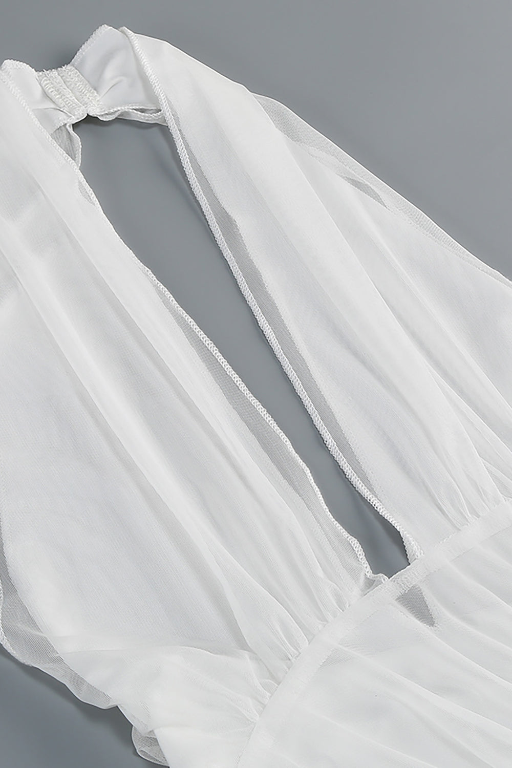 Halter Backless Tulle Maxi Dress