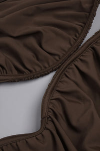 Halter Cross Neck Cut Out Maxi Dress