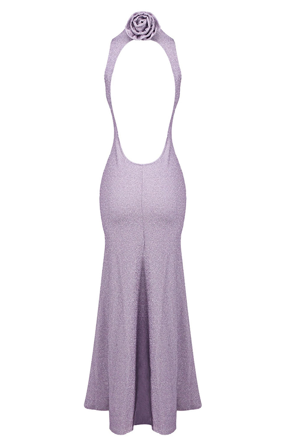 Vestido comprido frente única sem costas