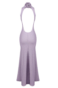 Vestido comprido frente única sem costas