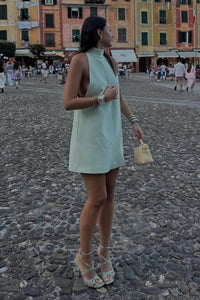 Halter Hollow Out A-line Dress