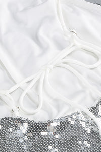 Halter Neck Sequin Maxi Dress