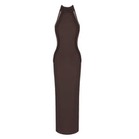 Halter Neck Sleeveless Maxi Dress