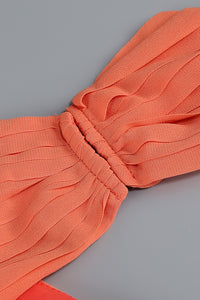 Halter Ruffle A-line Maxi Dress