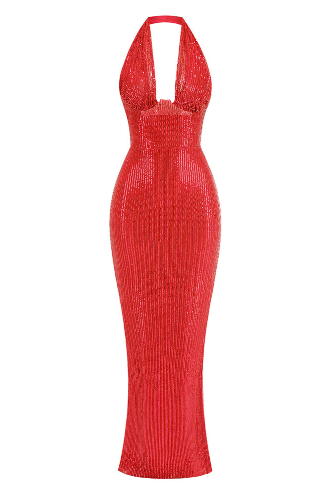 embellished glitter dress Long Mother of the Bride Glitter Dress main image 1