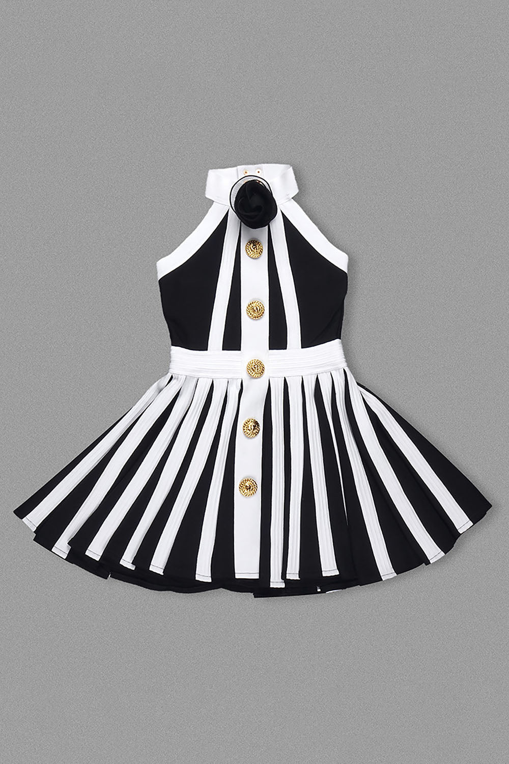 Halter Backless Mini A-line Dress