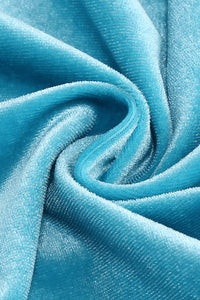 Halterneck Fringe Velvet Midi Dress