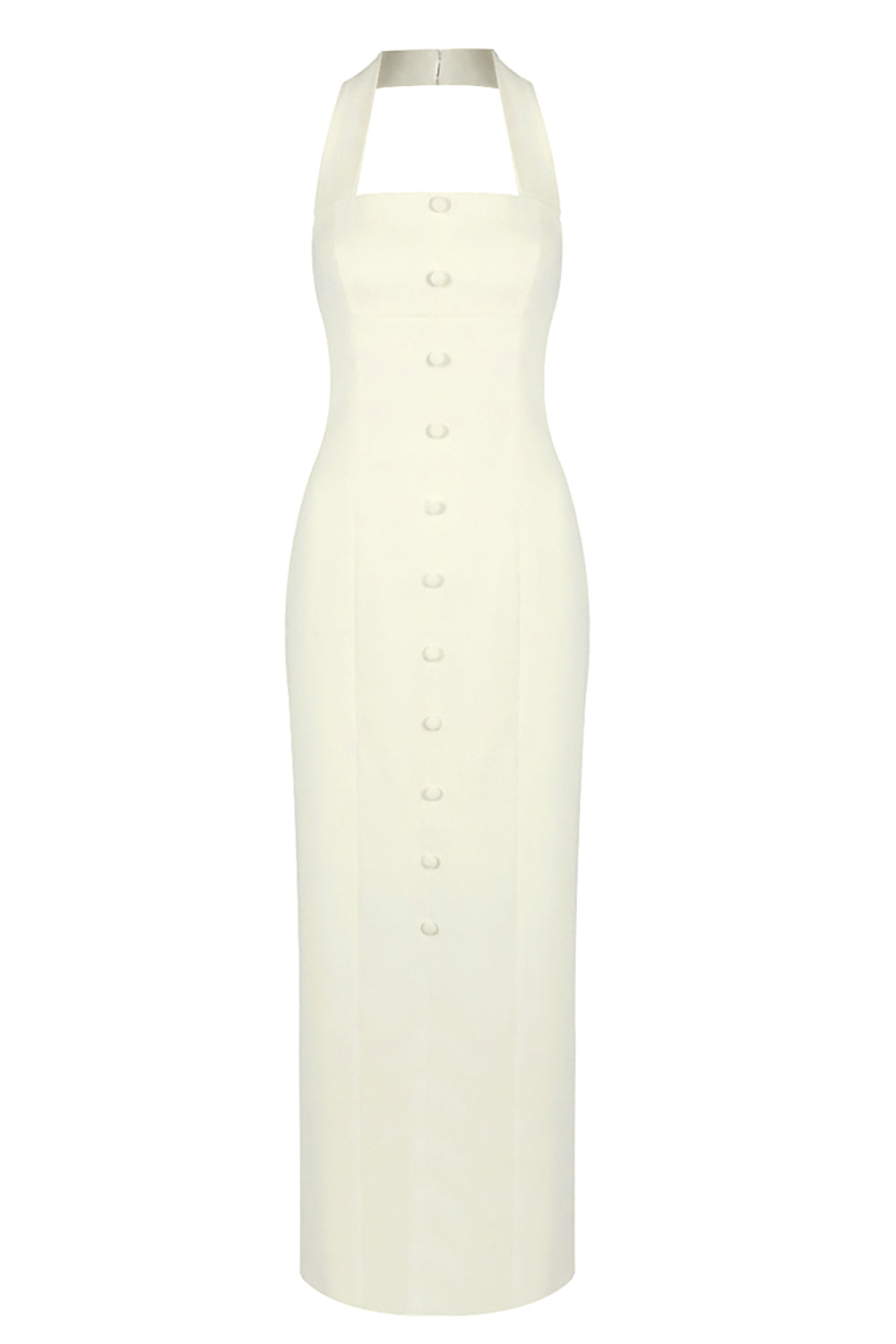 Halter Neck Open Back Gown