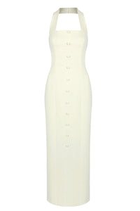 Halter Neck Open Back Gown