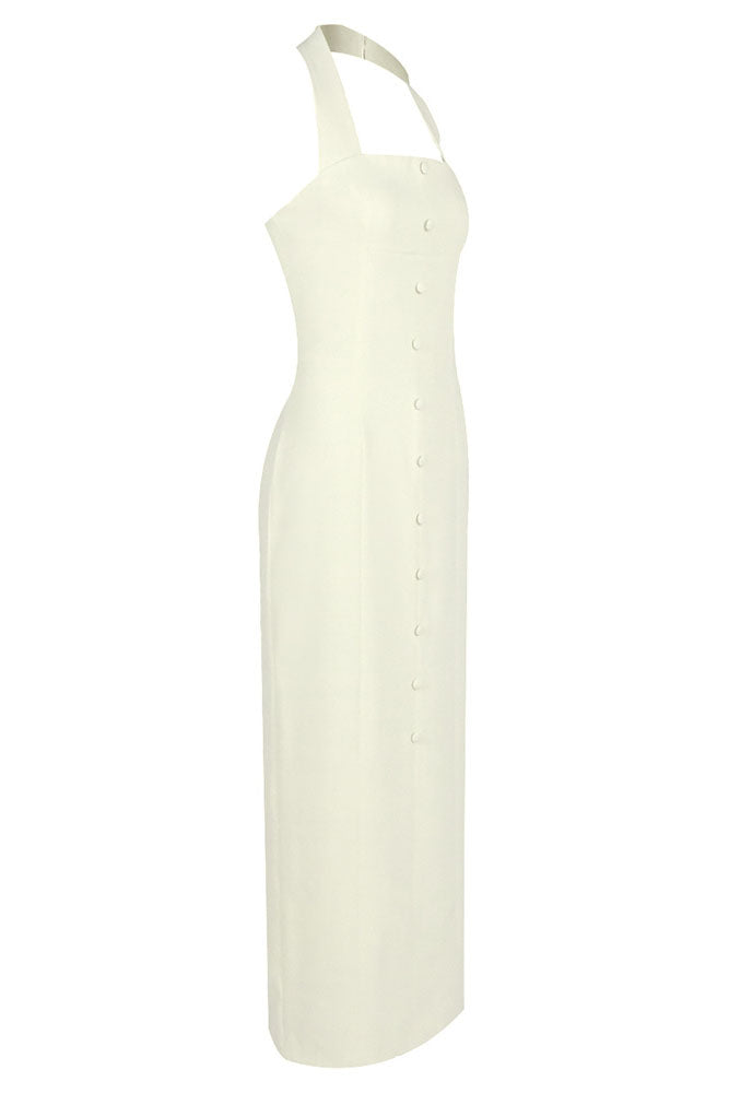 Halter Neck Open Back Gown