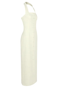 Halter Neck Open Back Gown