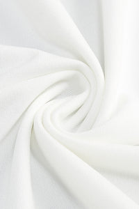 White and Black Halterneck Corset Mini Dress