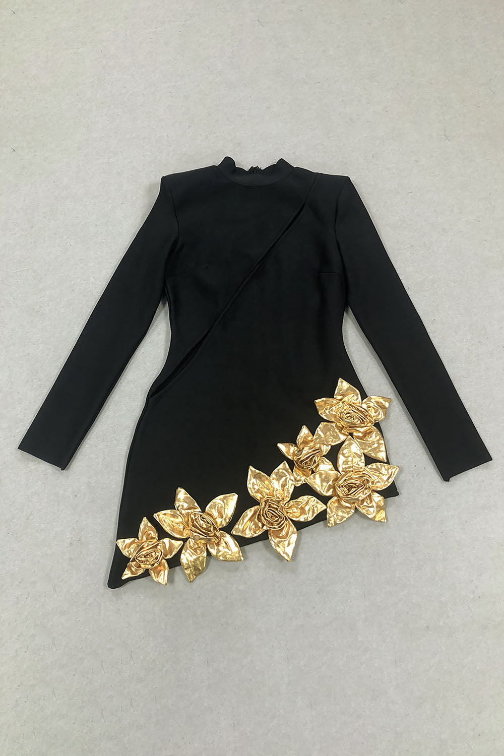 3D Flower Cut Out Mini Bandage Dress IULOVER 3D Flower Cut Out Mini Bandage Dress IULOVER