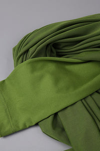 High Neck Asymmetrical Draped Maxi Dress