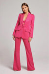Hot Crystal Embellished Pink Blazer