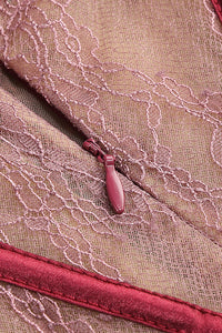 Lace-panel Cut Out Gathered Mini Dress