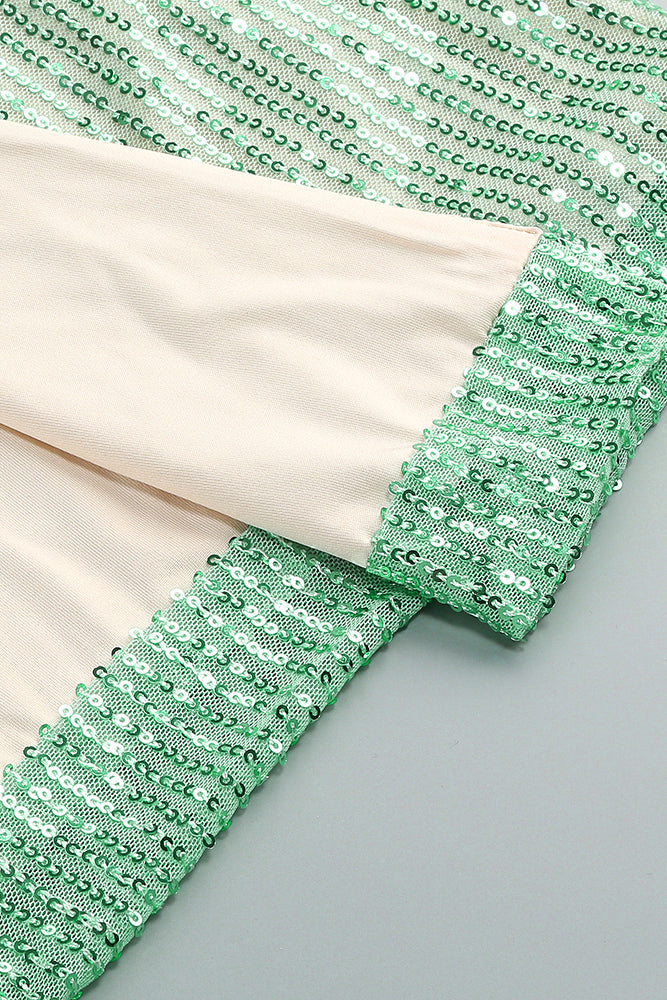 Lace Sequin-embroidered Ruched Dress