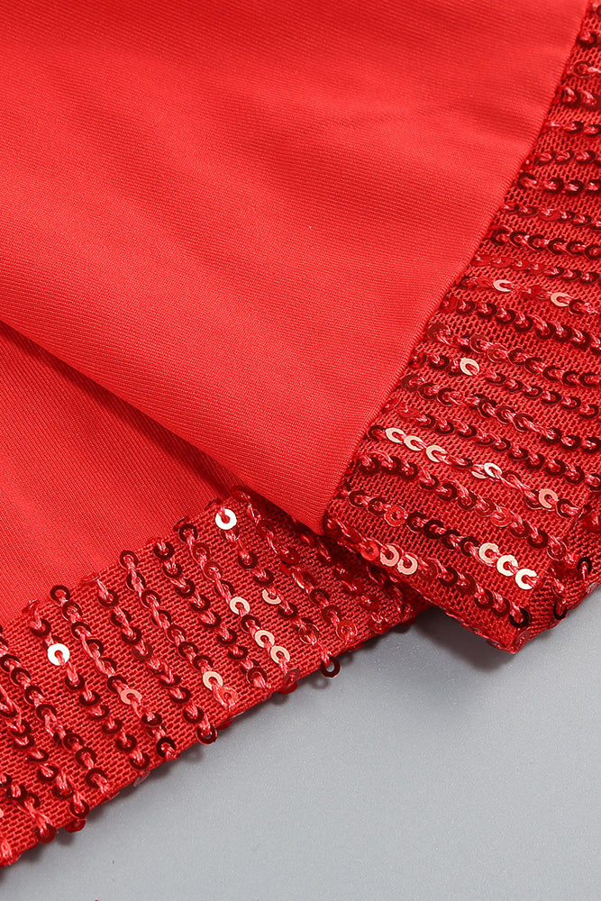 Lace Sequin-embroidered Ruched Dress