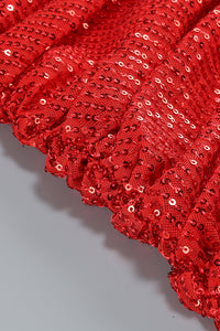 Lace Sequin-embroidered Ruched Dress