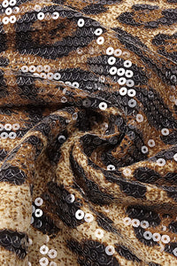 Leopard-print Caped Maxi Dress