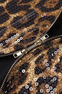 Leopard-print Caped Maxi Dress