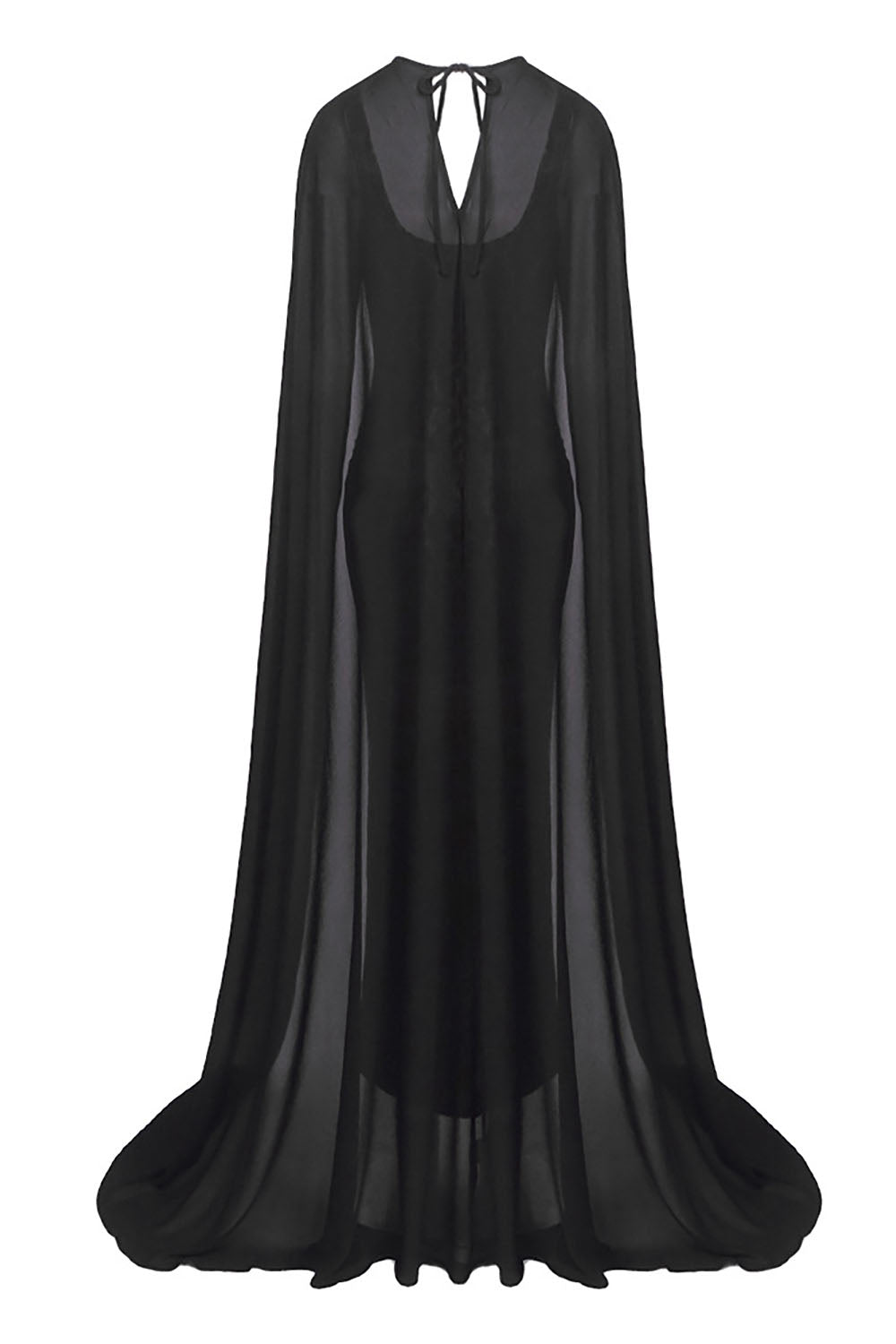 Leopard-print Caped Maxi Dress