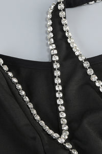 Long Sleeve Crystal-trim Gown