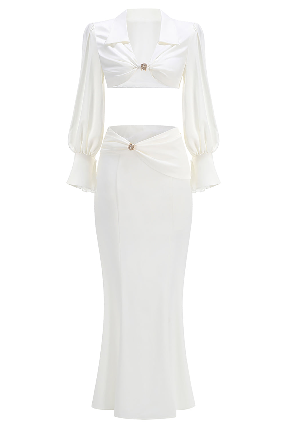 white long sleeve fishtail dress Faeriesty Vintage Women's Elegant Long Sleeve Lace Formal Dress, Stand Collar Fishtail Hem, Suitable For Special Occasions Party Wedding White
