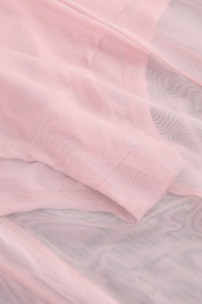 Long Sleeve Jacket & Mesh Maxi Skirt