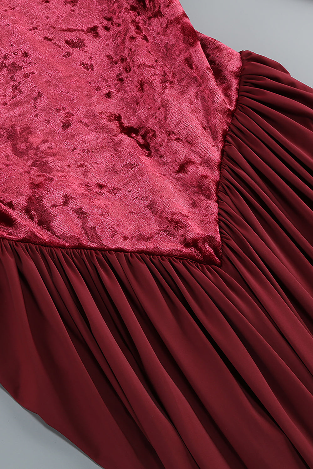 Long Sleeve Velvet Draped Maxi Cocktail Dress