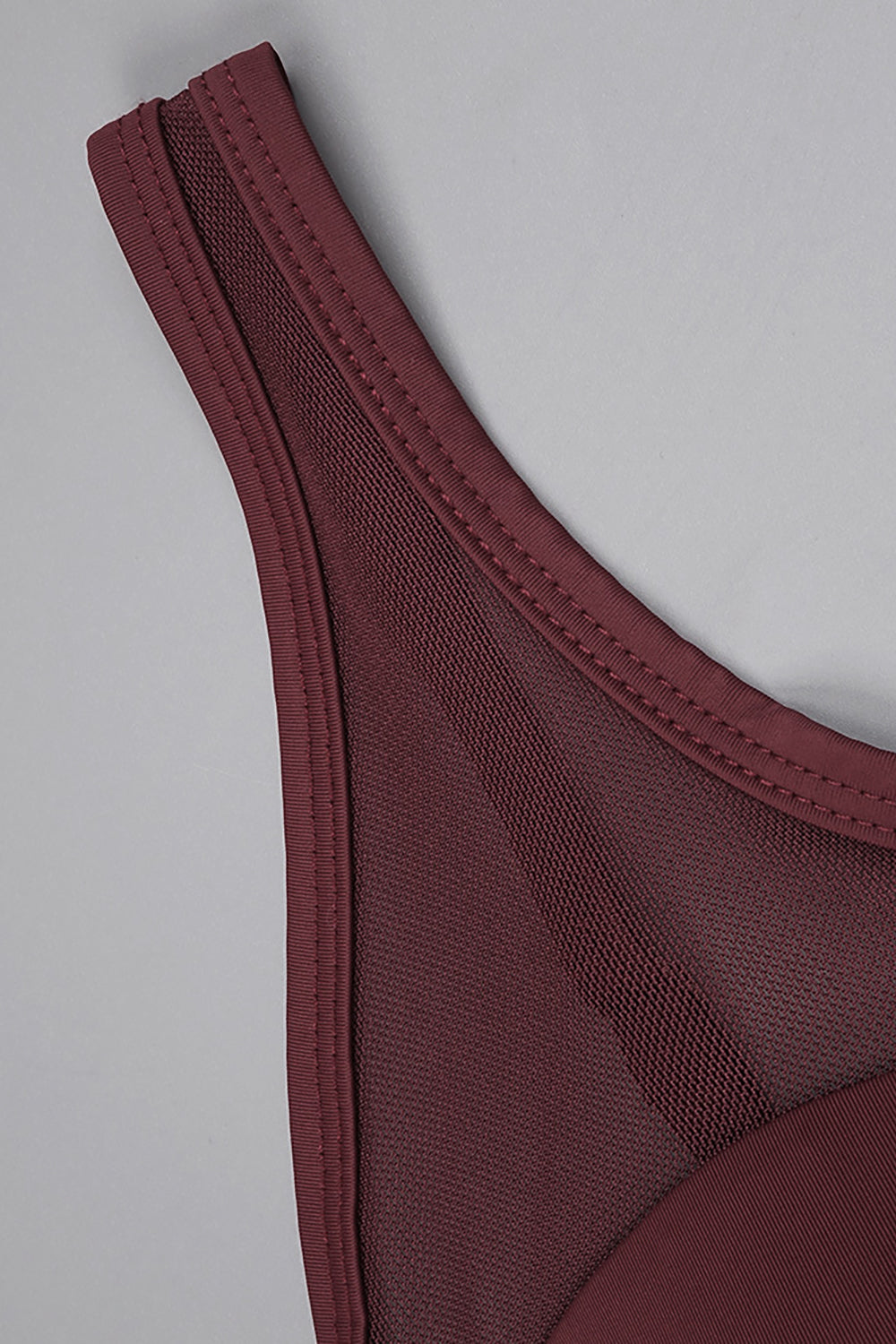 Mesh Tulle Maxi Dress in Burgundy