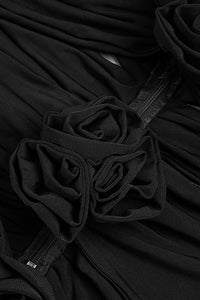 Top com recorte floral preto e leggings em jersey