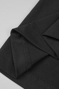 Off-Shoulder Draped Maxi Dress in Black
