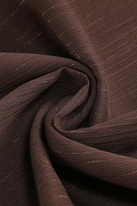 Off-Shoulder Shirred Maxi Dress in Brown
